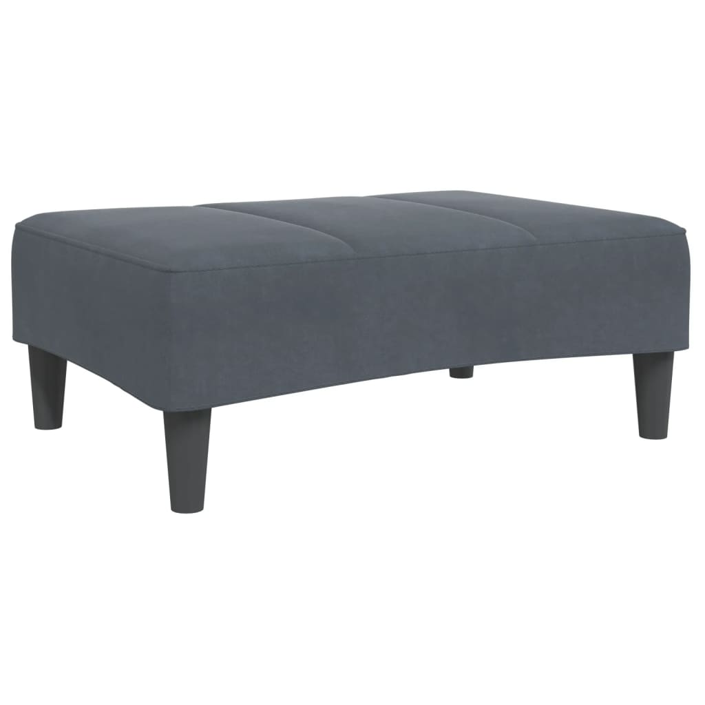 2-Seater Sofa Bed with Footstool Dark Gray Velvet