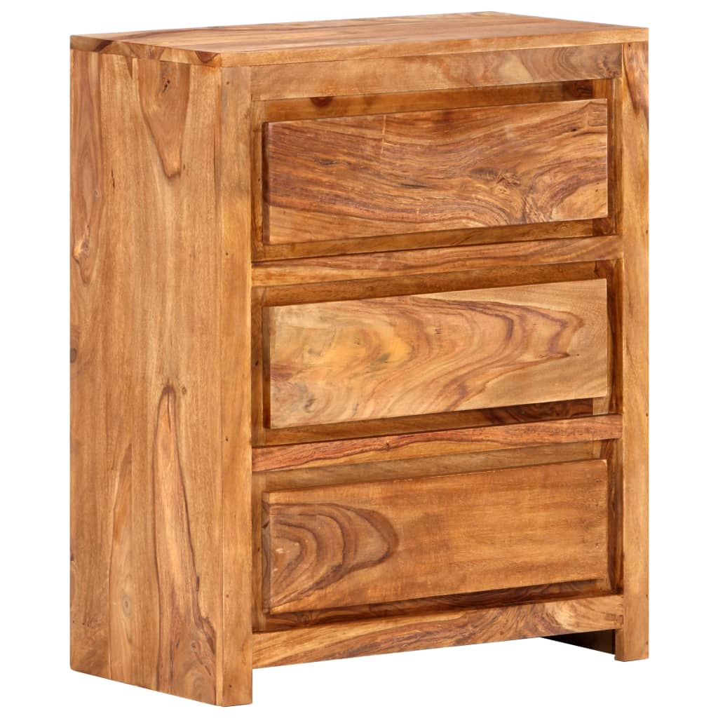 Drawer Cabinet 23.6"x13"x29.5" Solid Wood Acacia