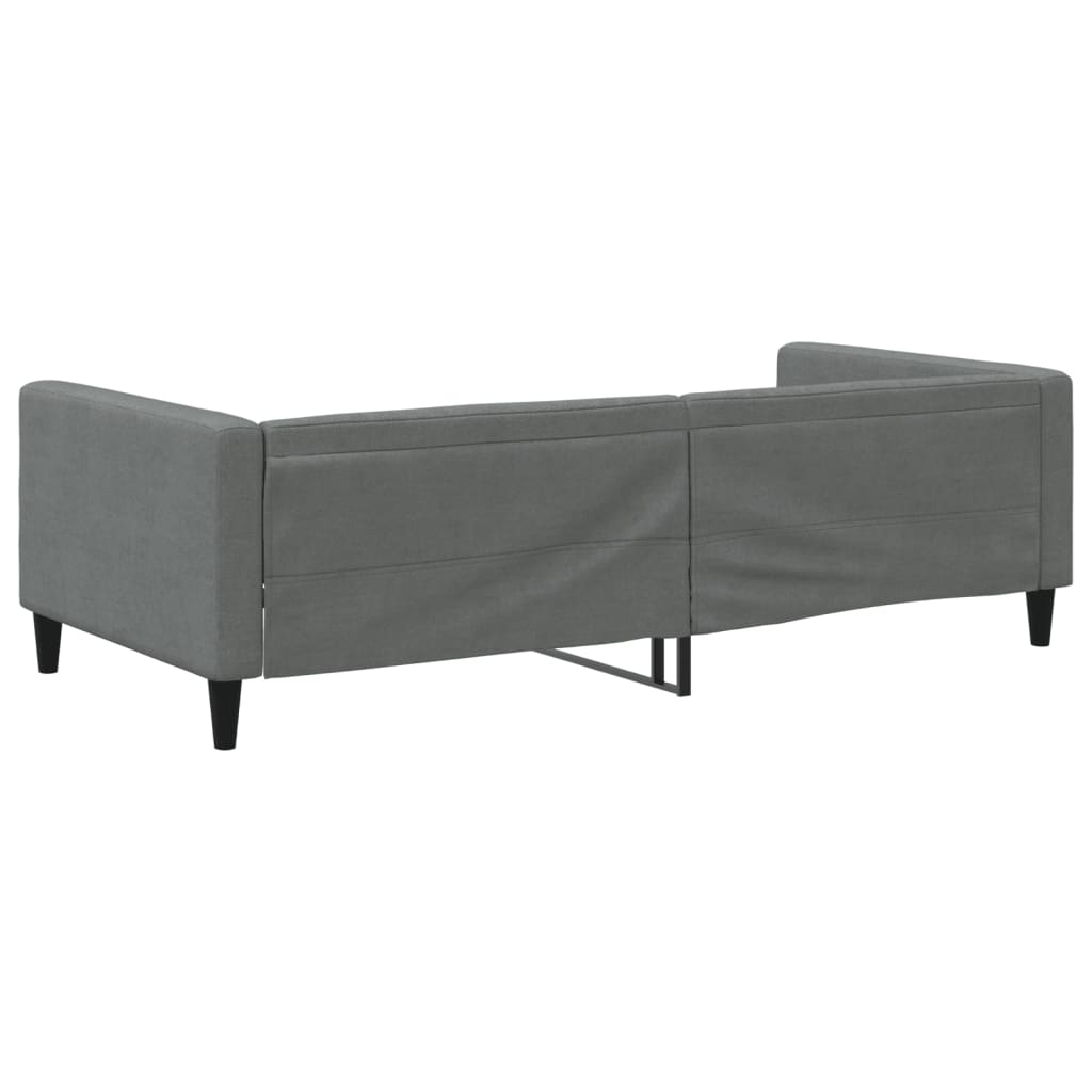 Day Bed without Mattress Dark Gray 39.4"x74.8" Fabric