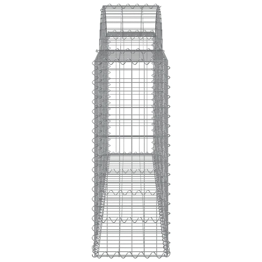 Arched Gabion Baskets 4 pcs 78.7"x11.8"x31.5"/39.4" Galvanized Iron