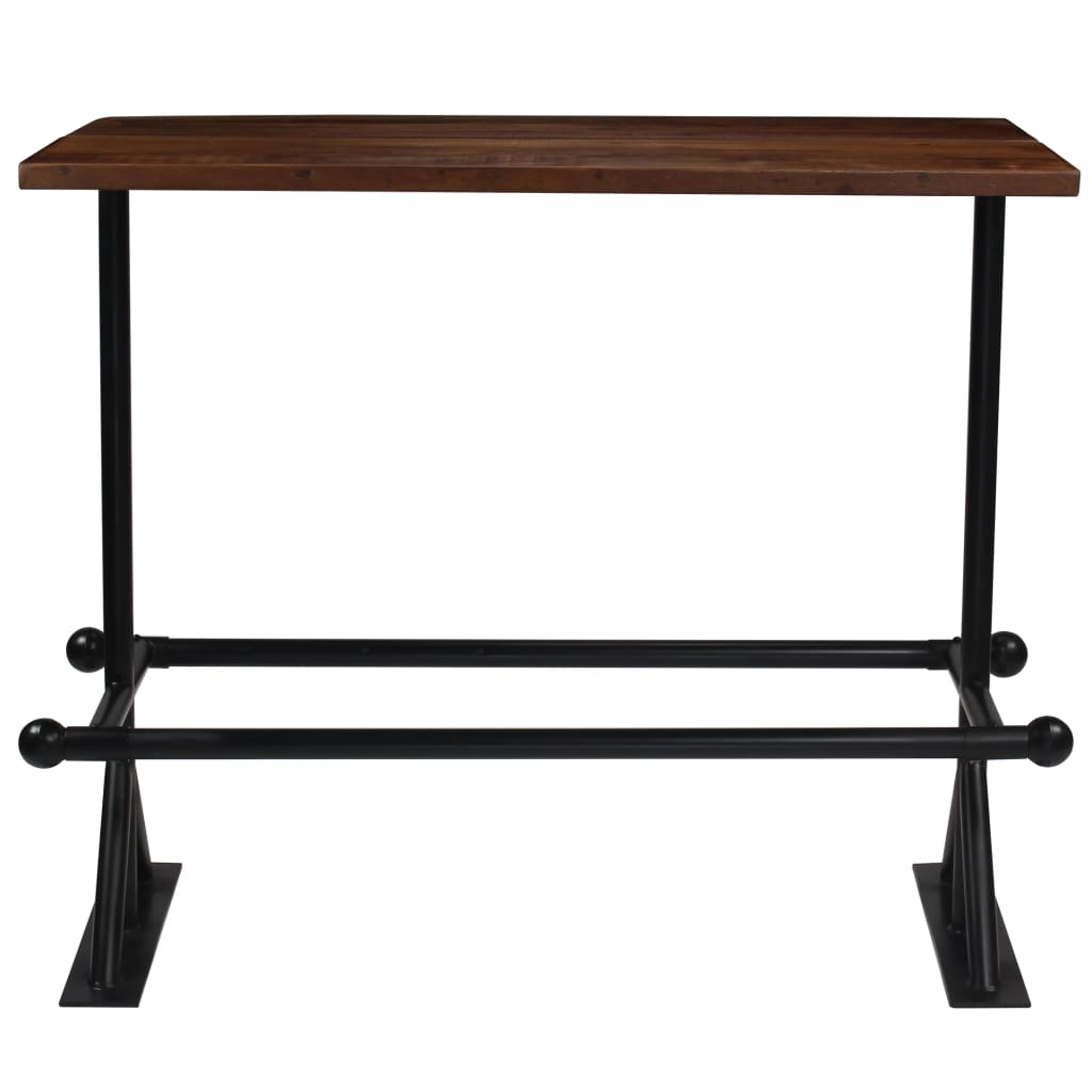 Bar Table Solid Reclaimed Wood Dark Brown 59.1"x27.6"x42.1"