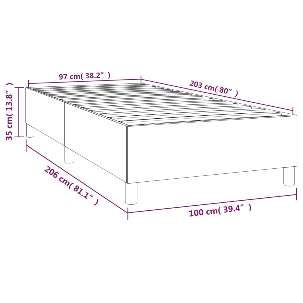 Bed Frame without Mattress Light Gray Twin XL Fabric (US Only)