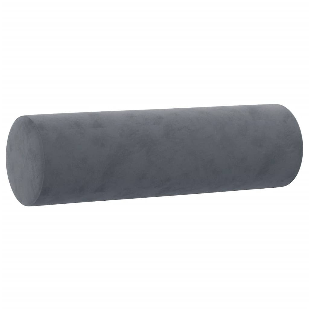 2-Seater Sofa with Throw Pillows Dark Gray 55.1" Velvet