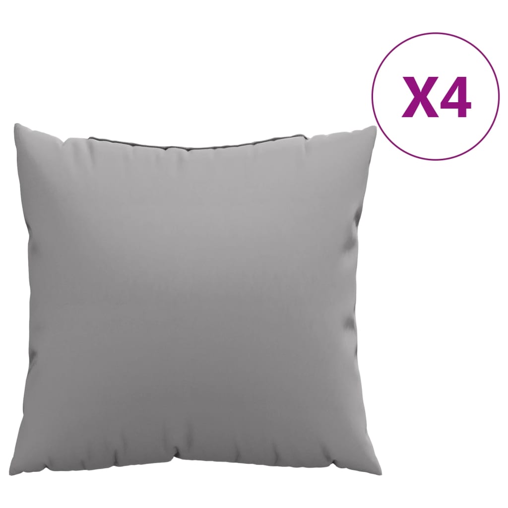 Throw Pillows 4 pcs Gray 15.7"x15.7" Fabric