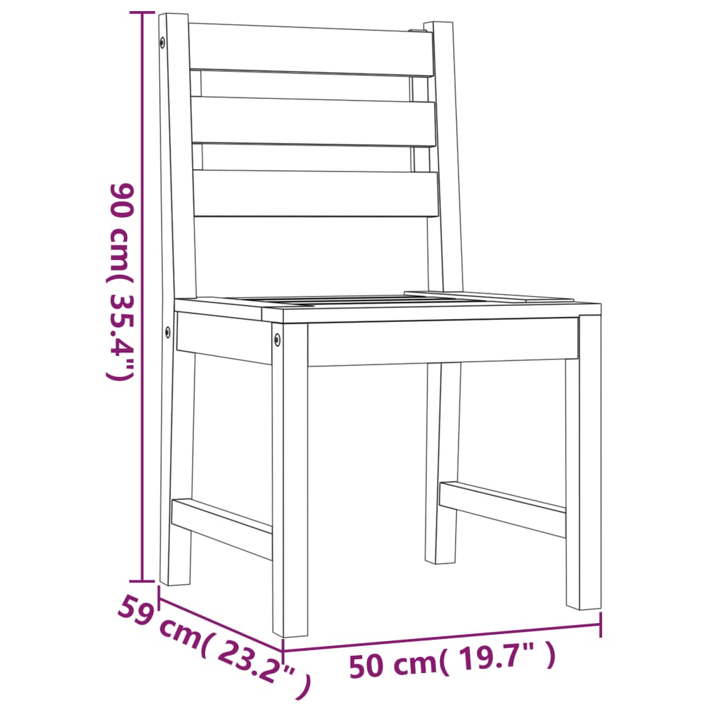 Patio Chairs 6 pcs Solid Wood Teak