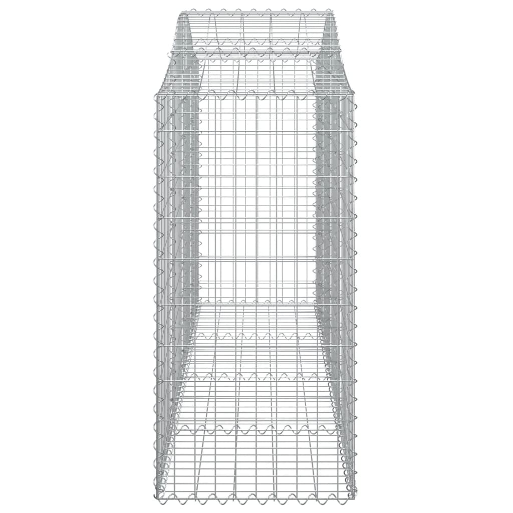 Arched Gabion Baskets 3 pcs 78.7"x19.7"x47.2"/55.1" Galvanized Iron