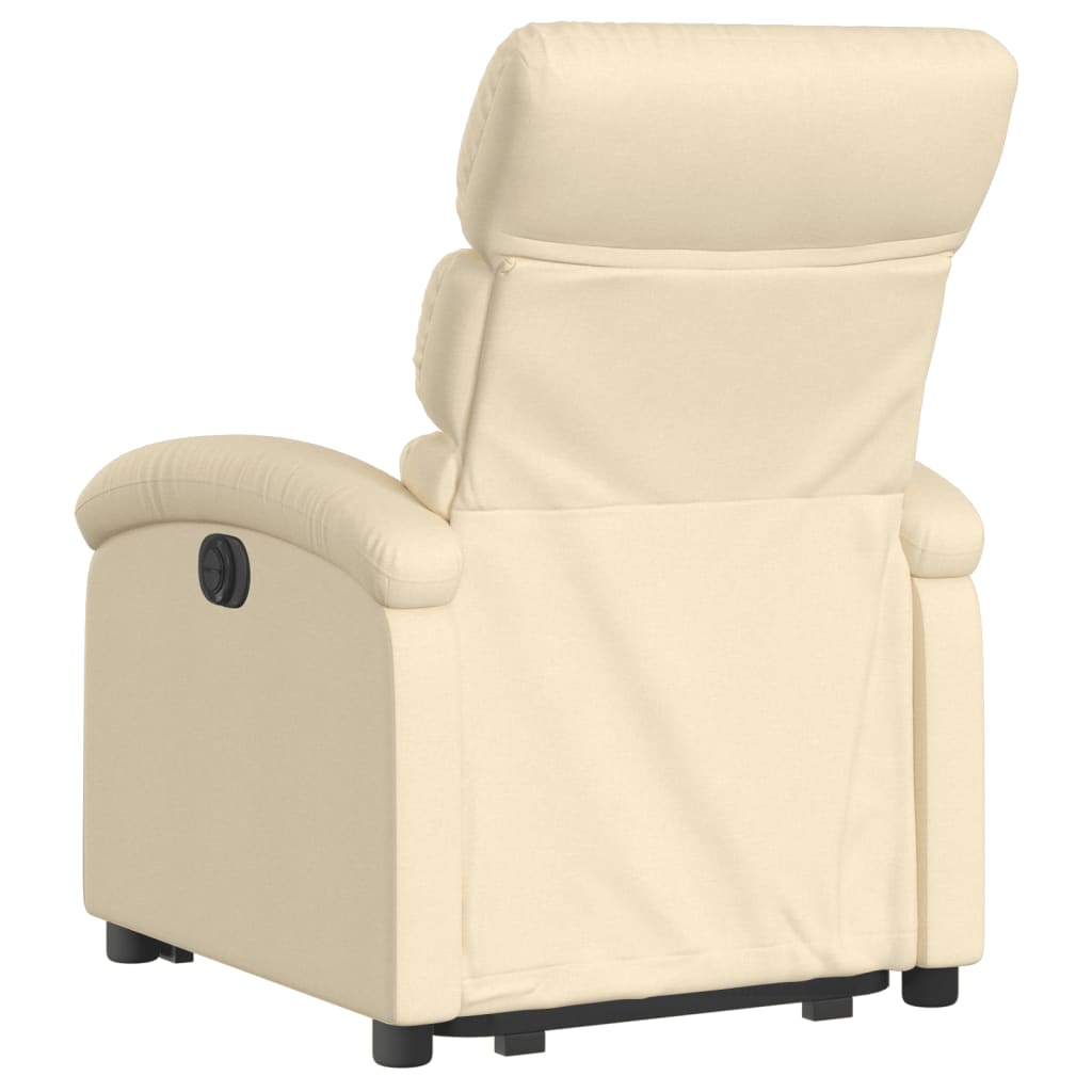 Stand up Recliner Chair Cream Fabric