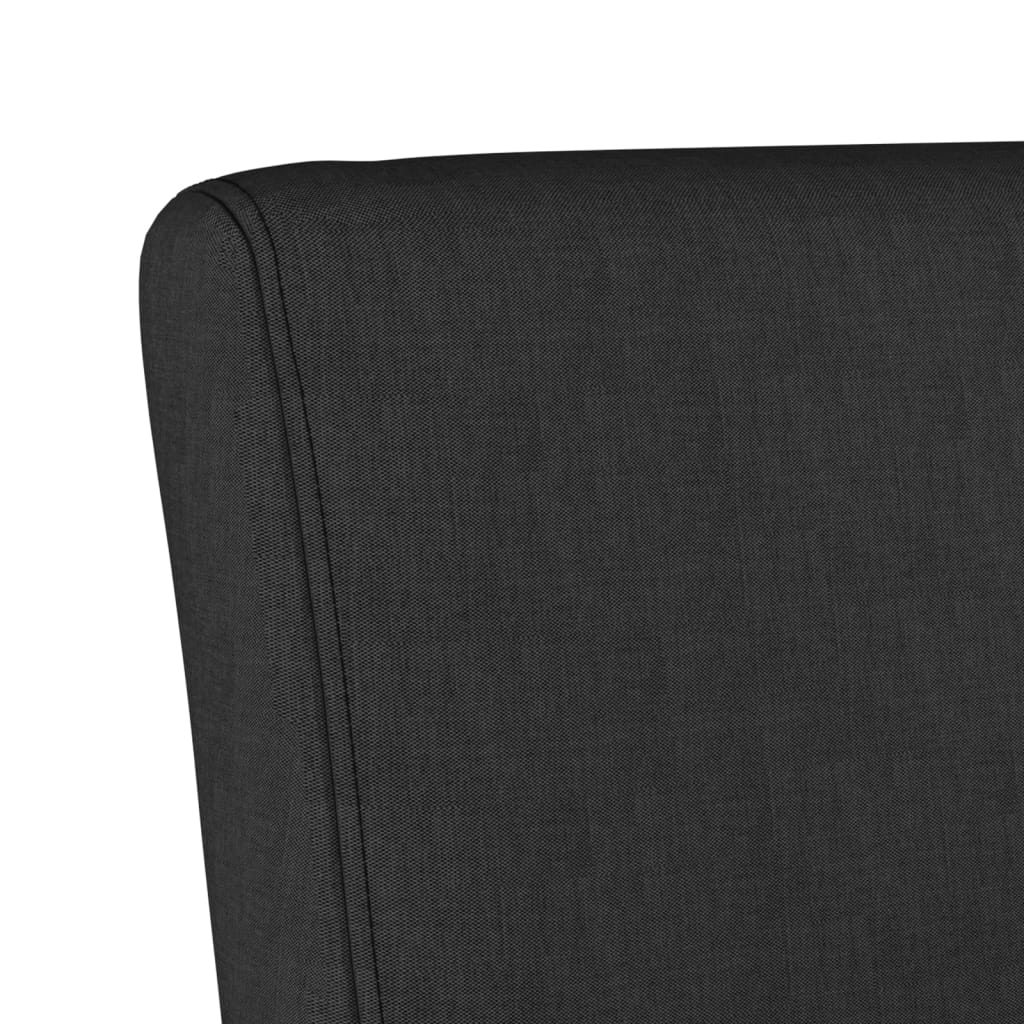 Slipper Chair Black Fabric