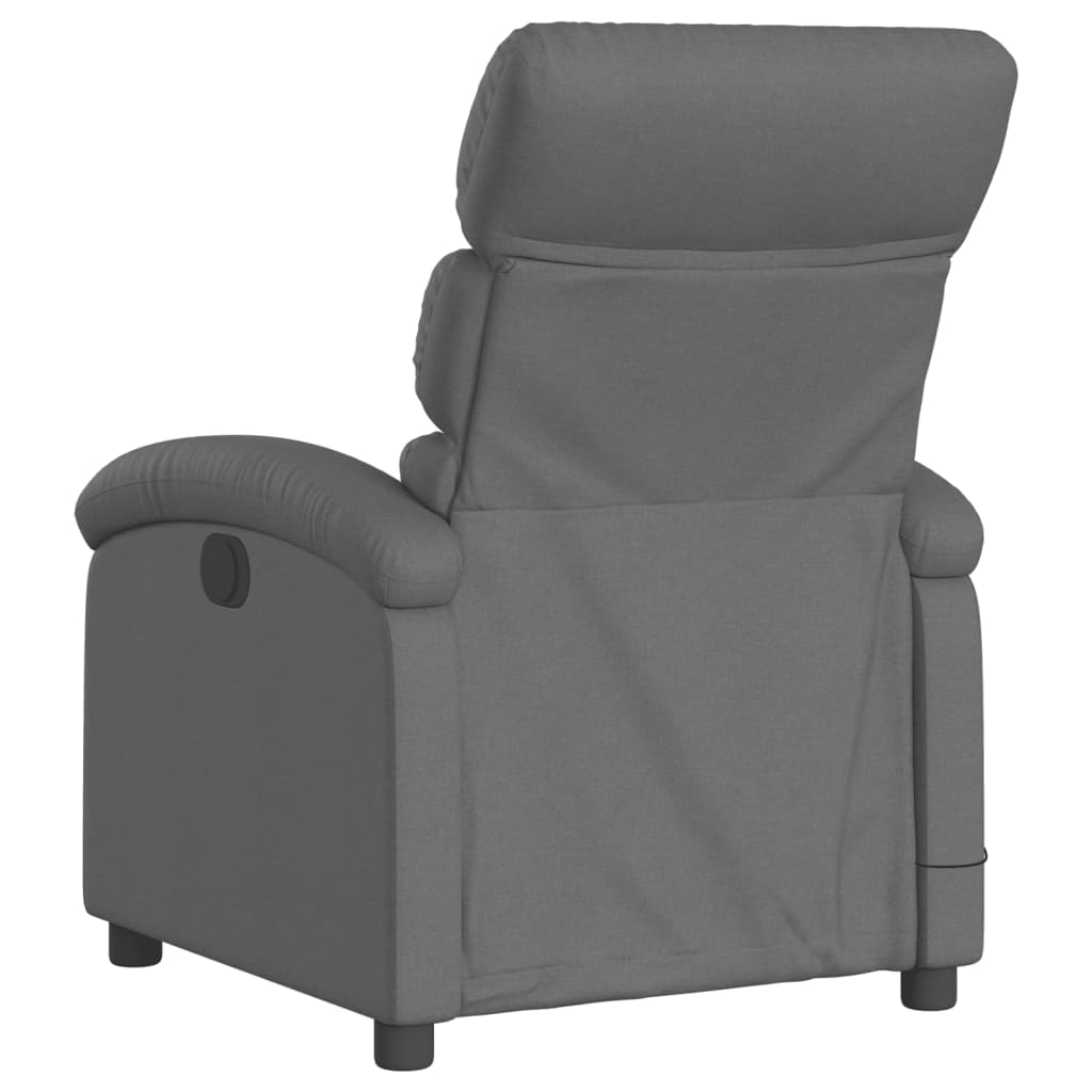 Electric Massage Recliner Chair Dark Gray Fabric