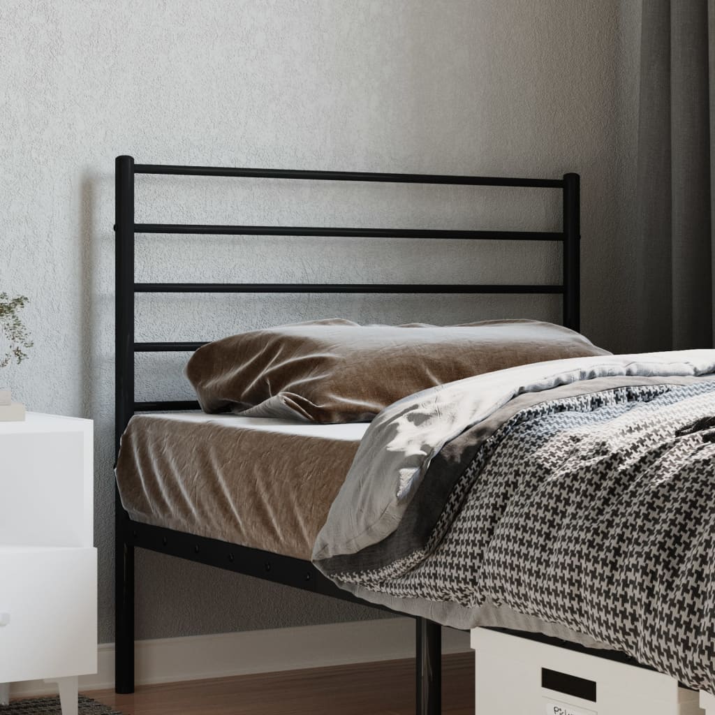 Metal Headboard Black 39.4"