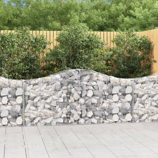 Arched Gabion Baskets 11 pcs 78.7"x11.8"x31.5"/39.4" Galvanized Iron