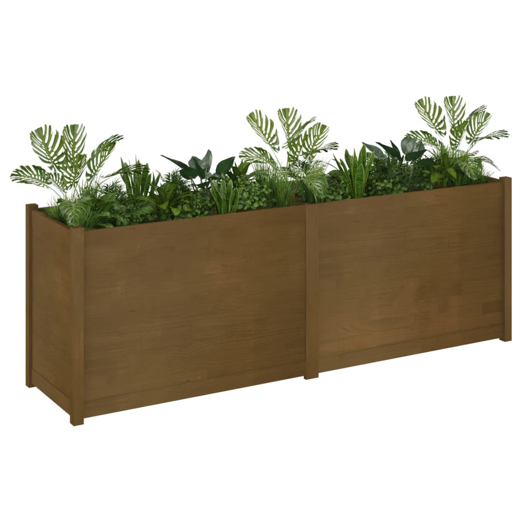 Garden Planter Honey Brown 78.7"x19.7"x27.6" Solid Wood Pine