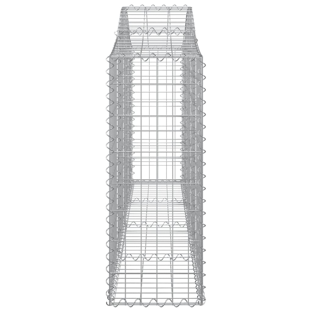 Arched Gabion Baskets 9 pcs 78.7"x11.8"x31.5"/39.4" Galvanized Iron