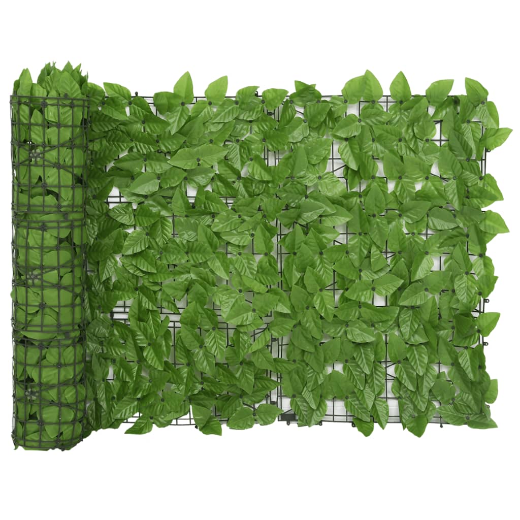 Balcony Privacy Screen with Green Leaves 236.2"x29.5"