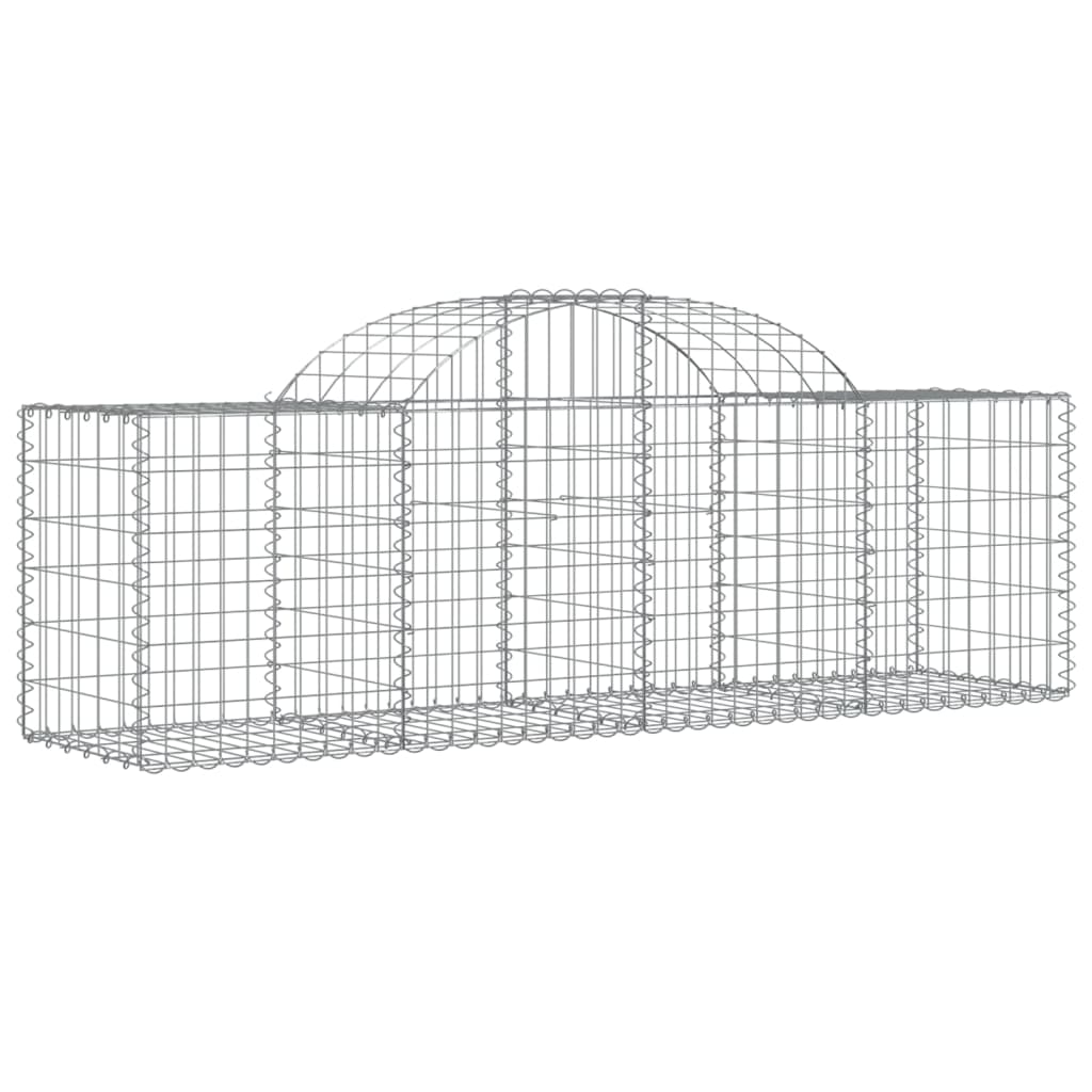 Arched Gabion Baskets 25 pcs 78.7"x19.7"x23.6"/31.5" Galvanized Iron