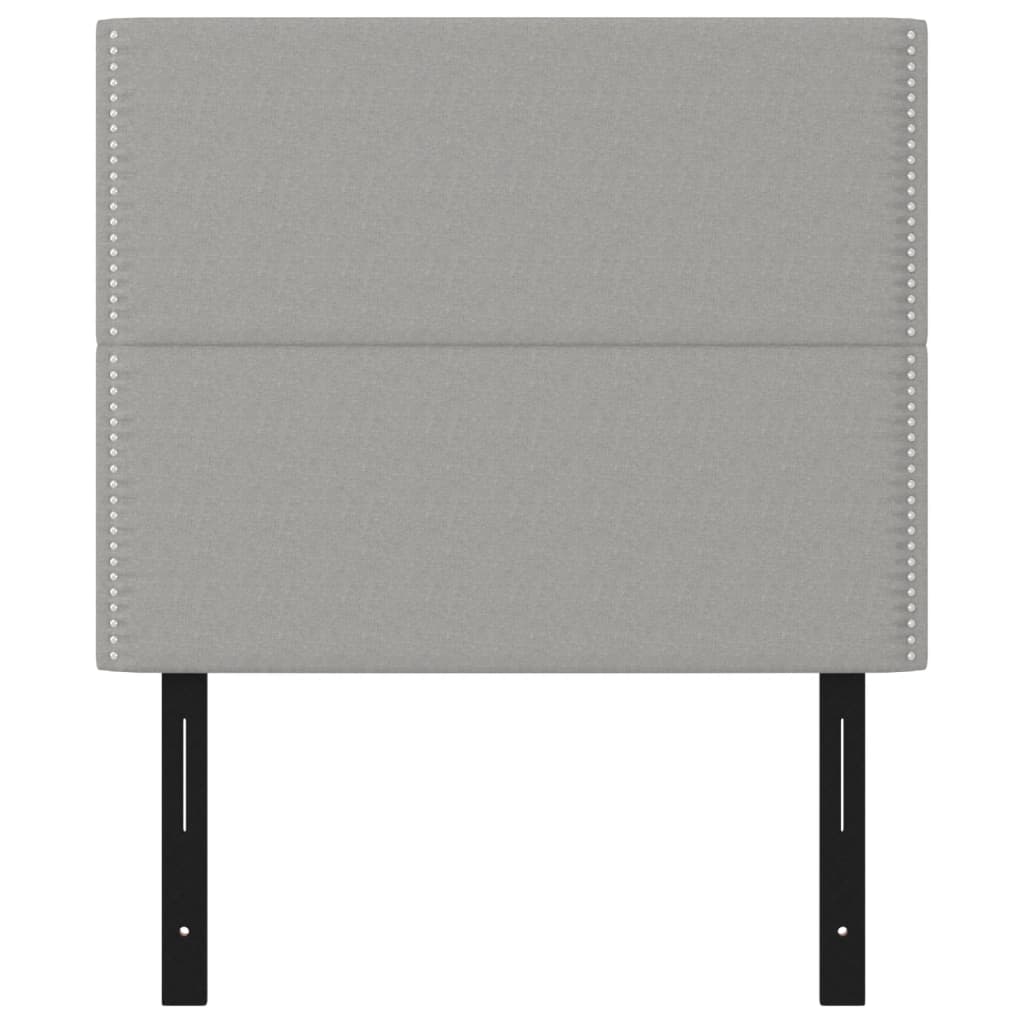 Headboards 2 pcs Light Gray 39.4"x2"x30.7"/34.6" Fabric