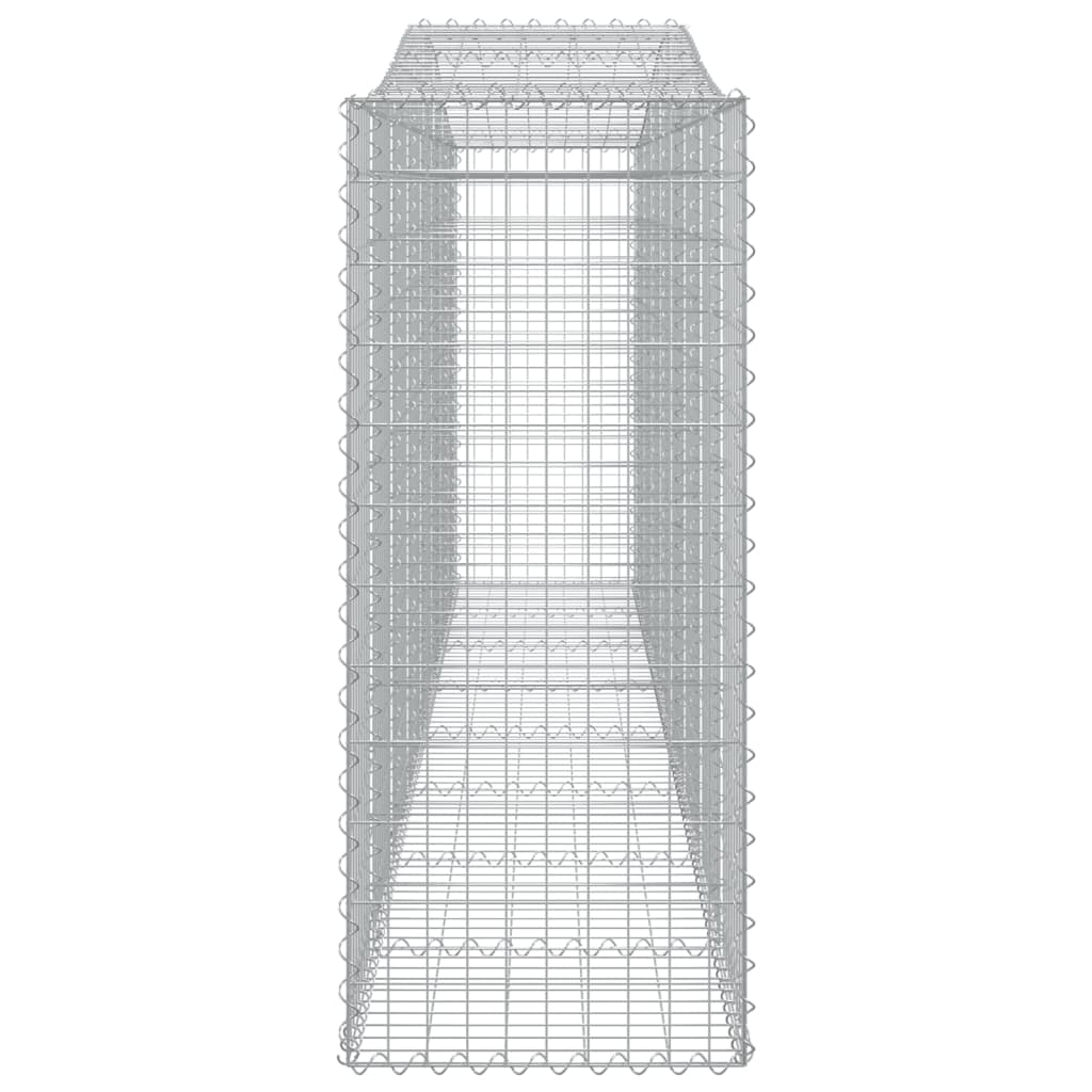 Arched Gabion Baskets 8 pcs 157.5"x19.7"x47.2"/55.1" Galvanized Iron