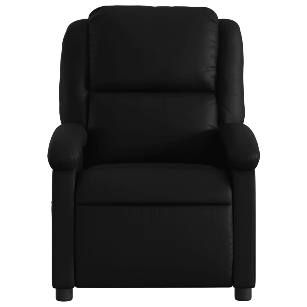 Electric Recliner Chair Black Faux Leather