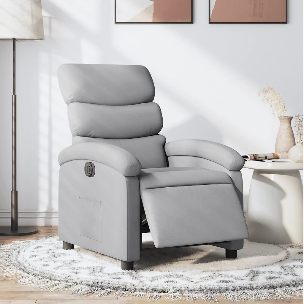 Recliner Chair Dark Gray Fabric