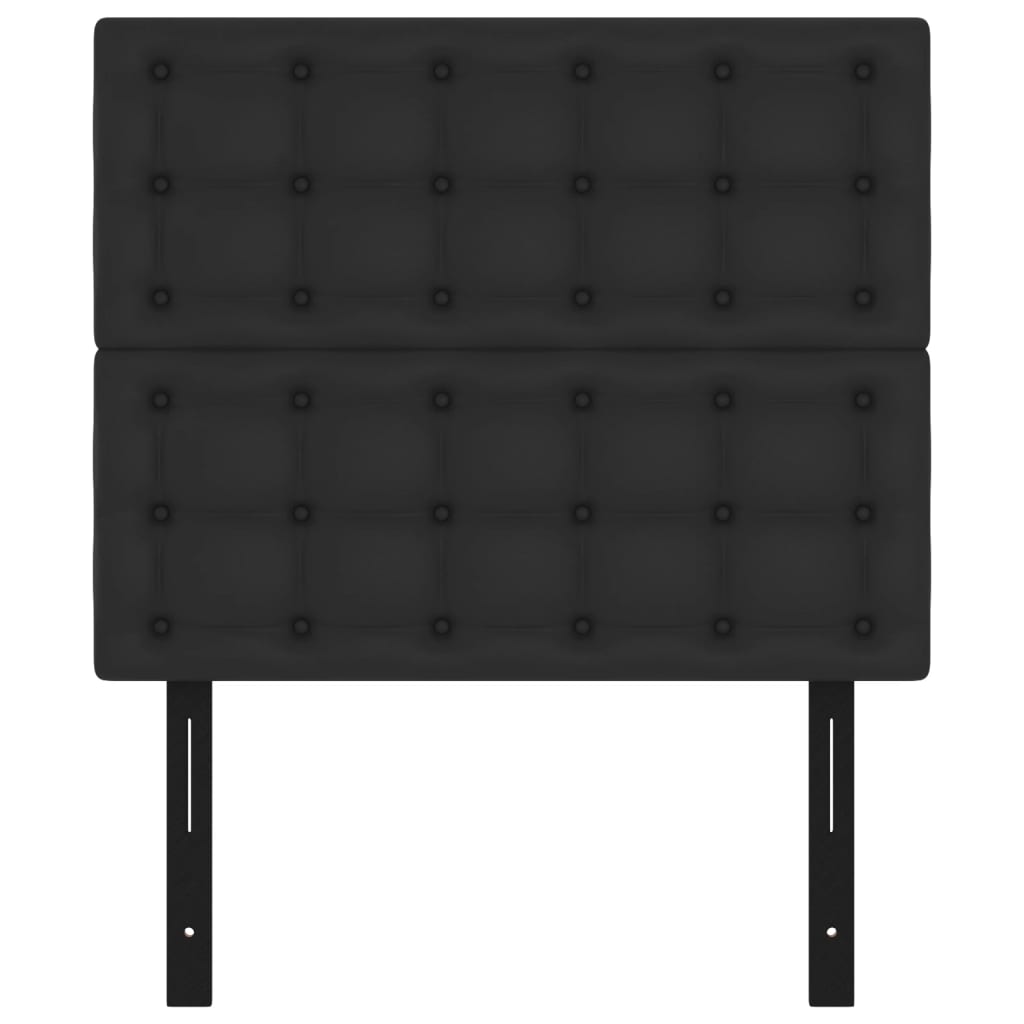 Headboards 2 pcs Black 39.4"x2"x30.7"/34.6" Faux Leather