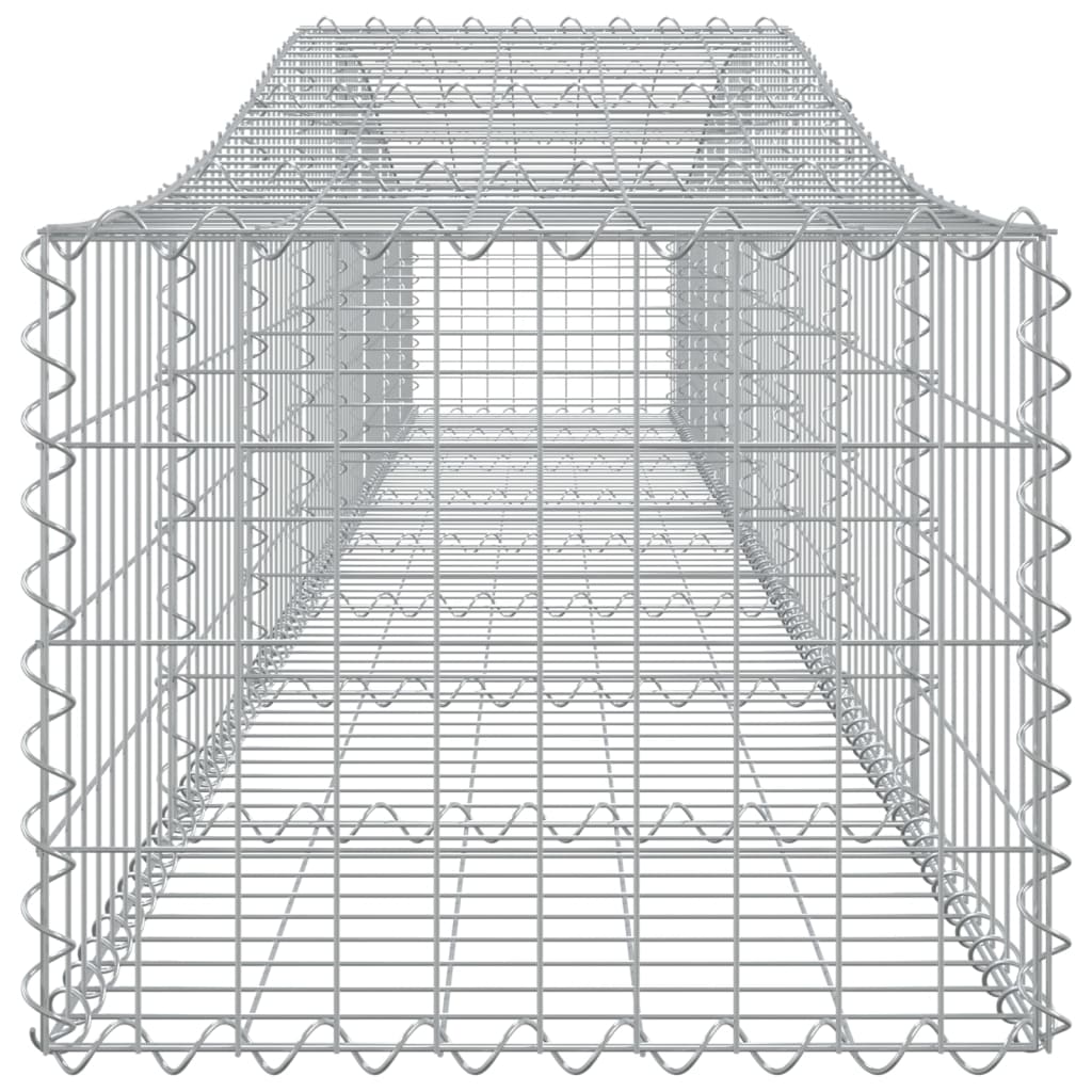 Arched Gabion Baskets 25 pcs 157.5"x19.7"x15.7"/23.6" Galvanized Iron