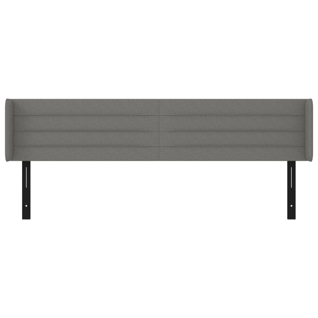 Headboard with Ears Dark Gray 72"x6.3"x30.7"/34.6" Fabric