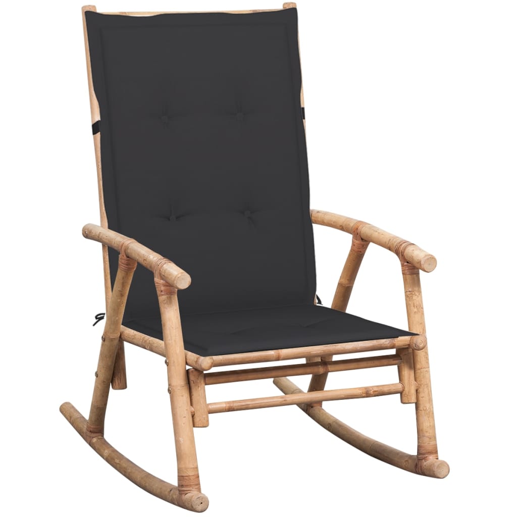 Rocking Chair with Cushion Bamboo