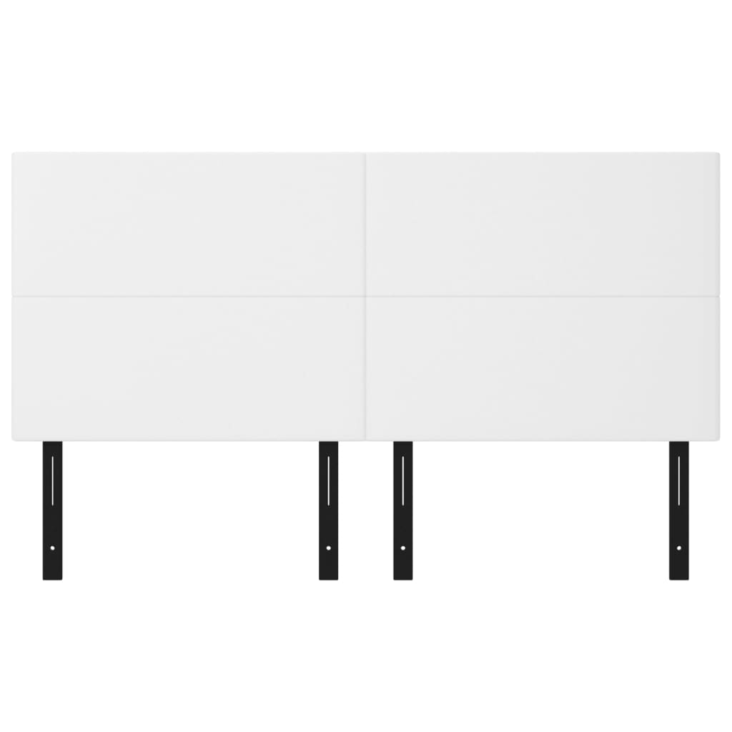 Headboards 4 pcs White 35.4"x2"x30.7"/34.6" Faux Leather