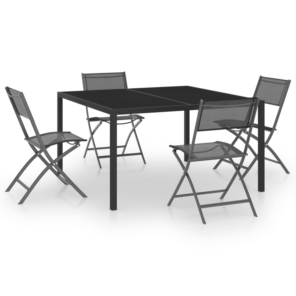 5 Piece Patio Dining Set Steel