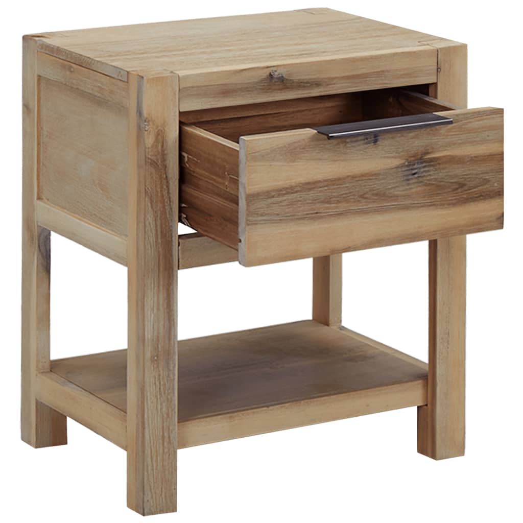 Nightstands with Drawers 2 pcs 15.7"x11.8"x18.9" Solid Acacia Wood