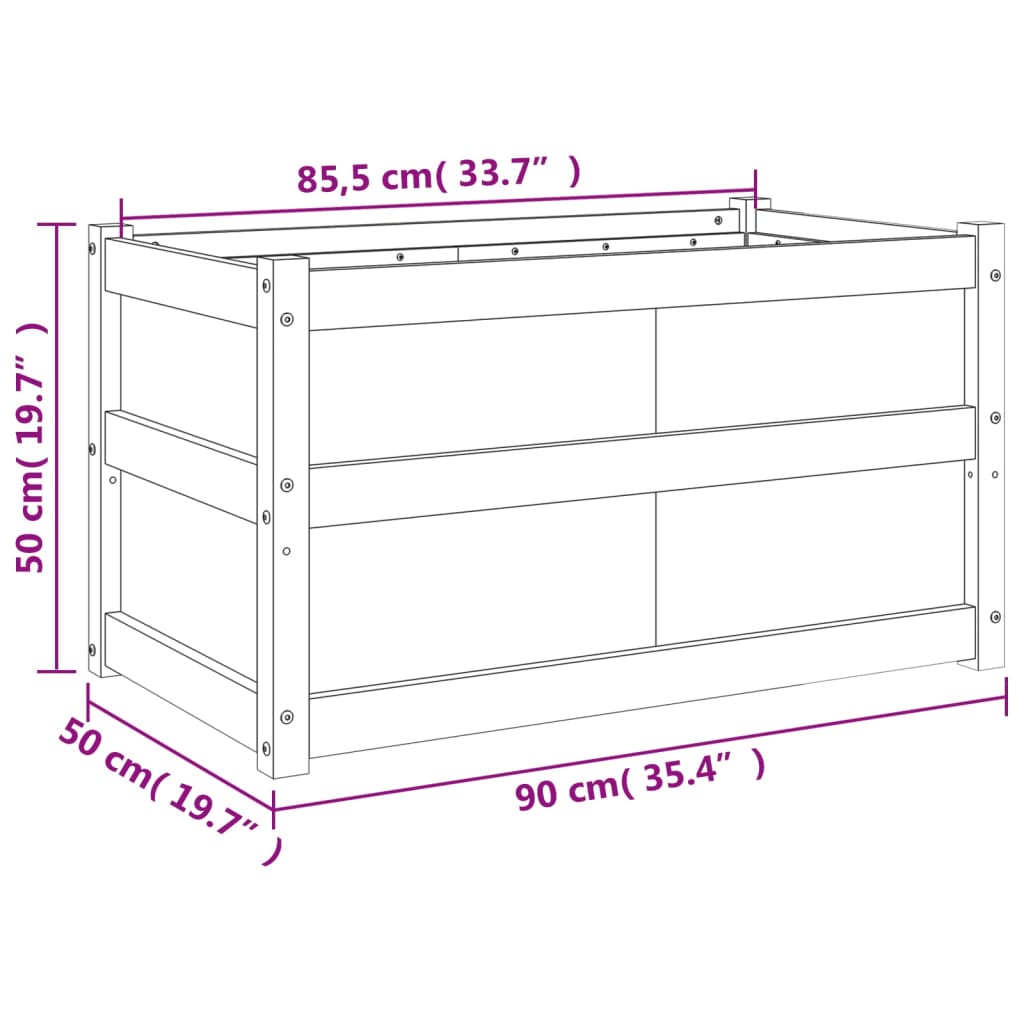 Garden Planters 2 pcs Impregnated Wood Pine