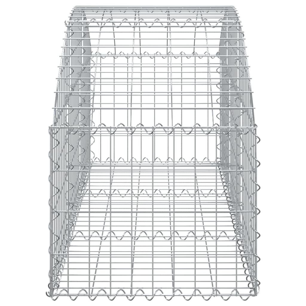 Arched Gabion Basket 59.1"x19.7"x15.7"/23.6" Galvanized Iron