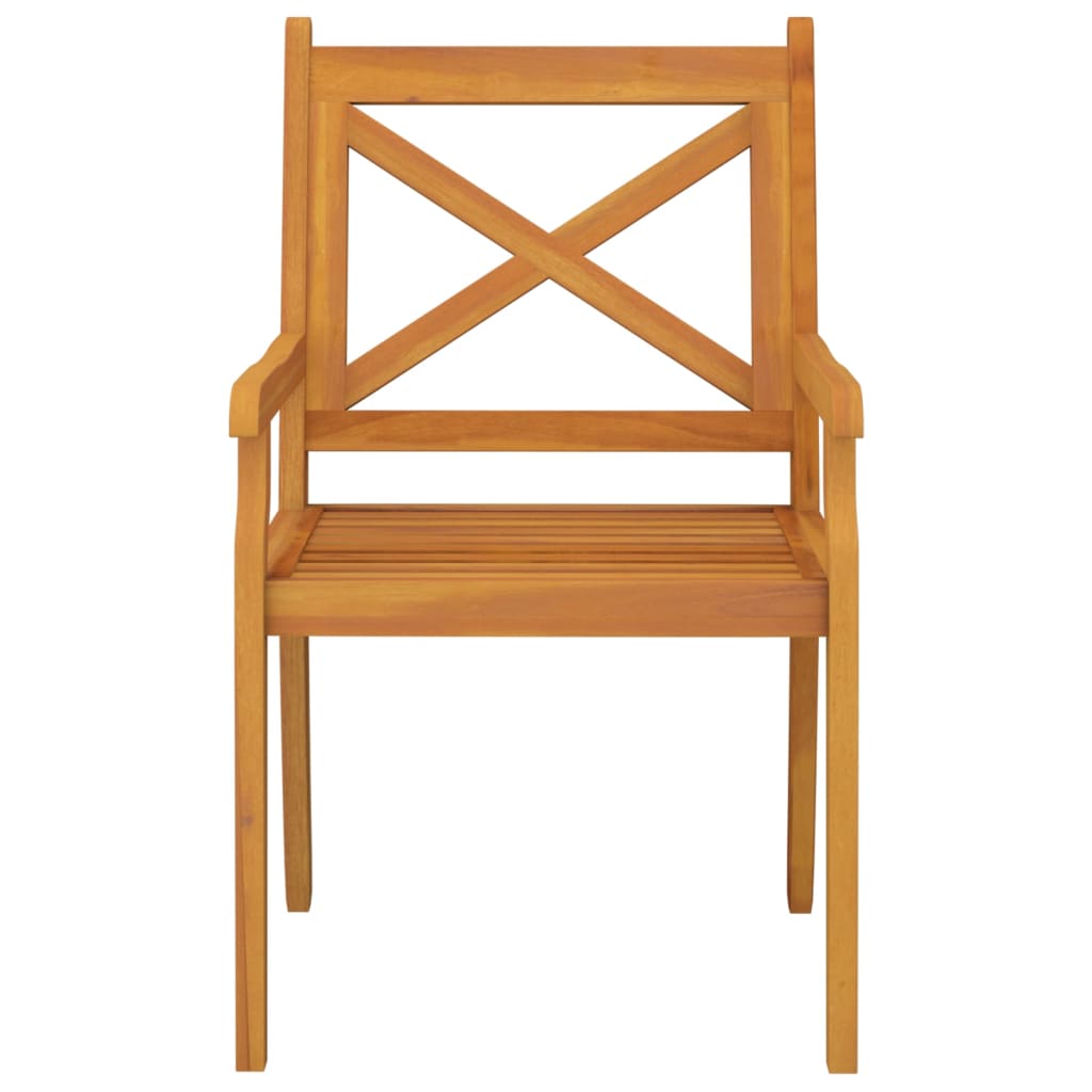 Patio Dining Chairs 8 pcs Solid Wood Acacia