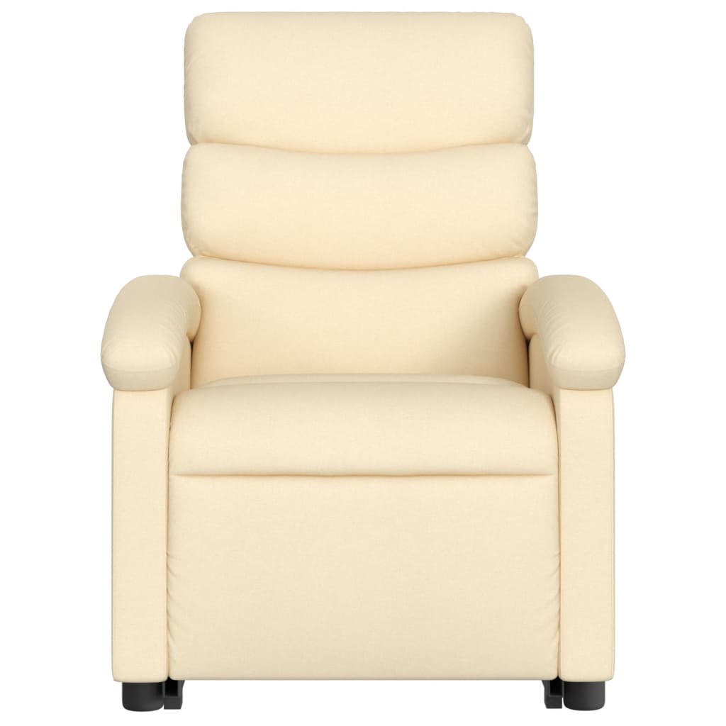 Stand up Massage Recliner Chair Cream Fabric