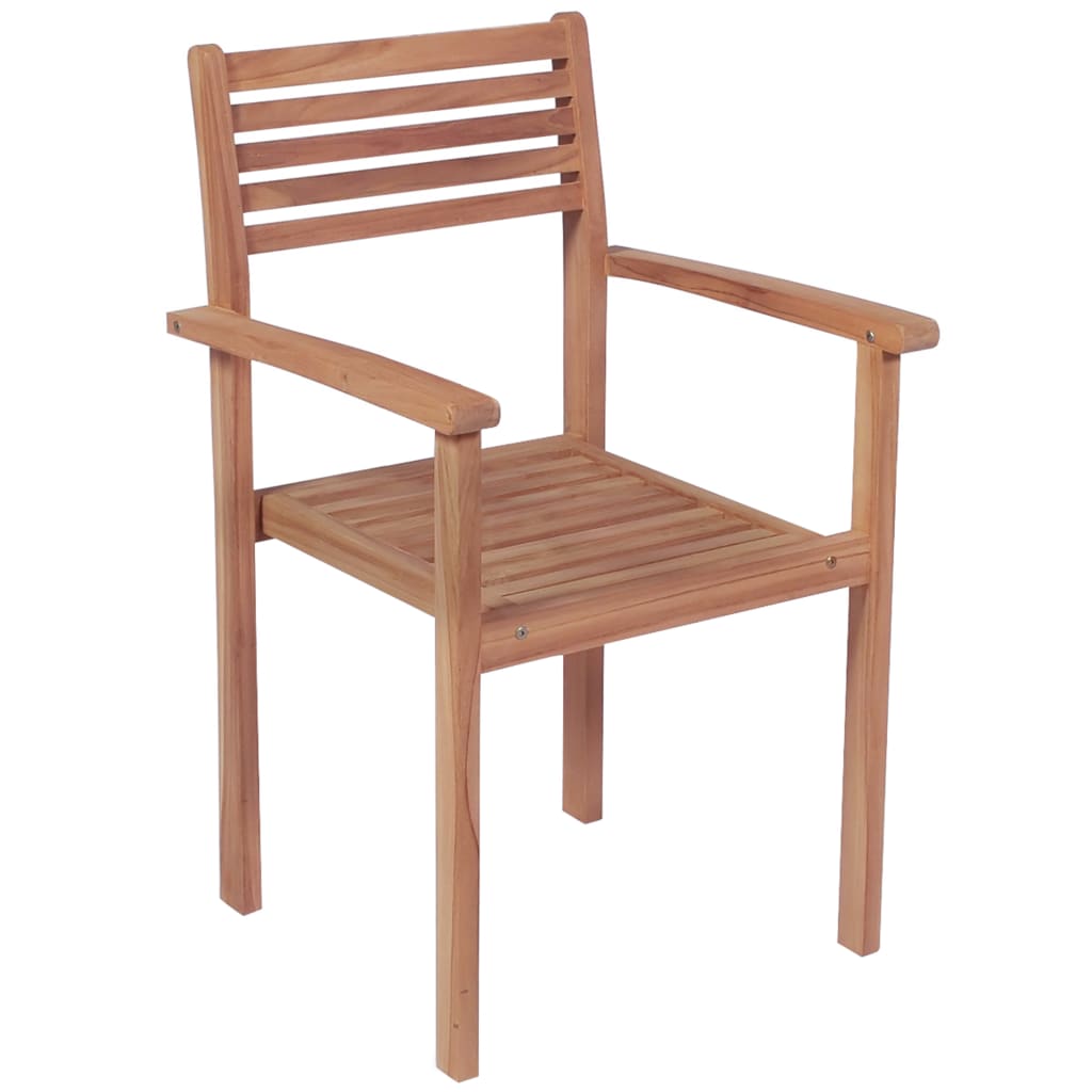 Patio Chairs 2 pcs with Cream Cushions Solid Teak Wood