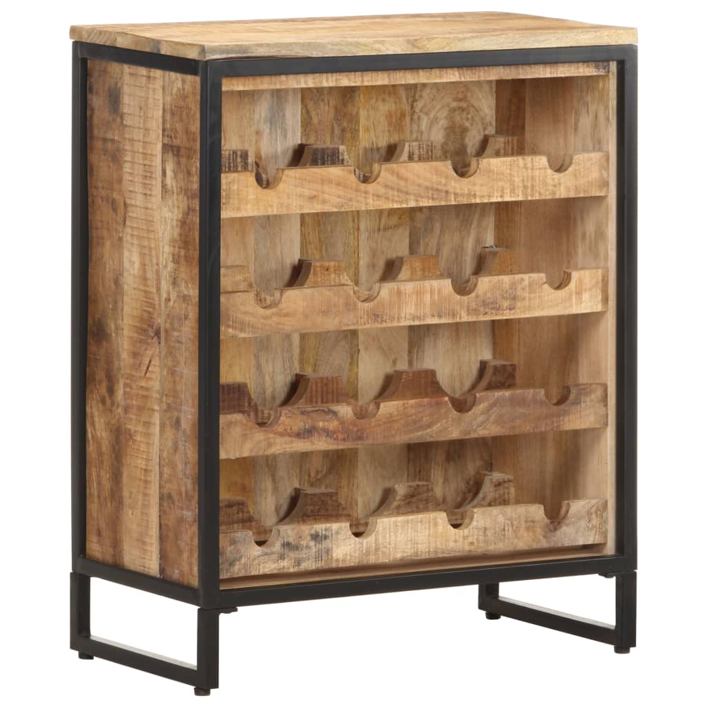 Wine Cabinet 24.4"x13"x30.9" Rough Mango Wood