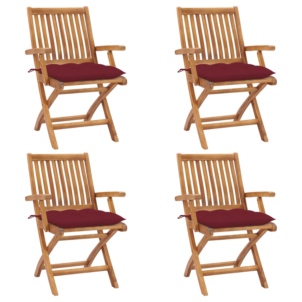 Patio Chairs 2 pcs with Anthracite Cushions Solid Teak Wood