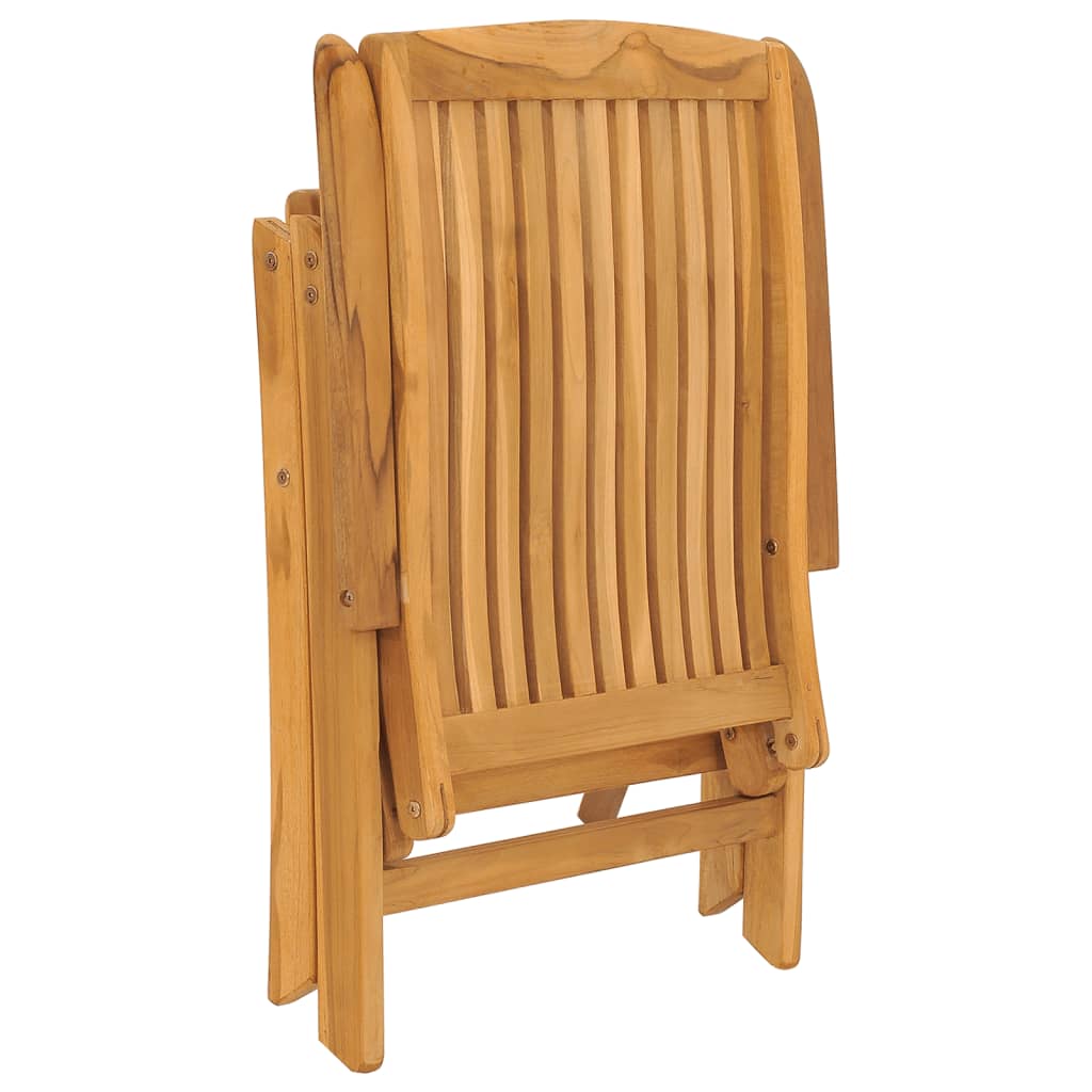 Reclining Patio Chairs 8 pcs Solid Wood Teak