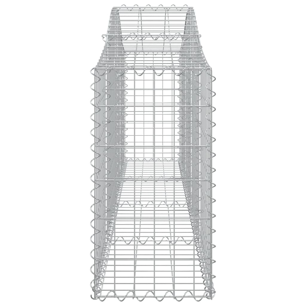 Arched Gabion Baskets 8 pcs 78.7"x11.8"x23.6"/31.5" Galvanized Iron