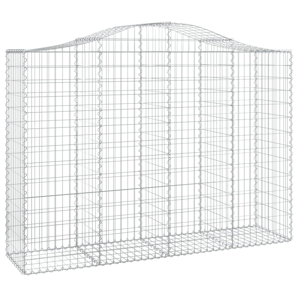 Arched Gabion Baskets 11 pcs 78.7"x19.7"x55.1"/63" Galvanized Iron