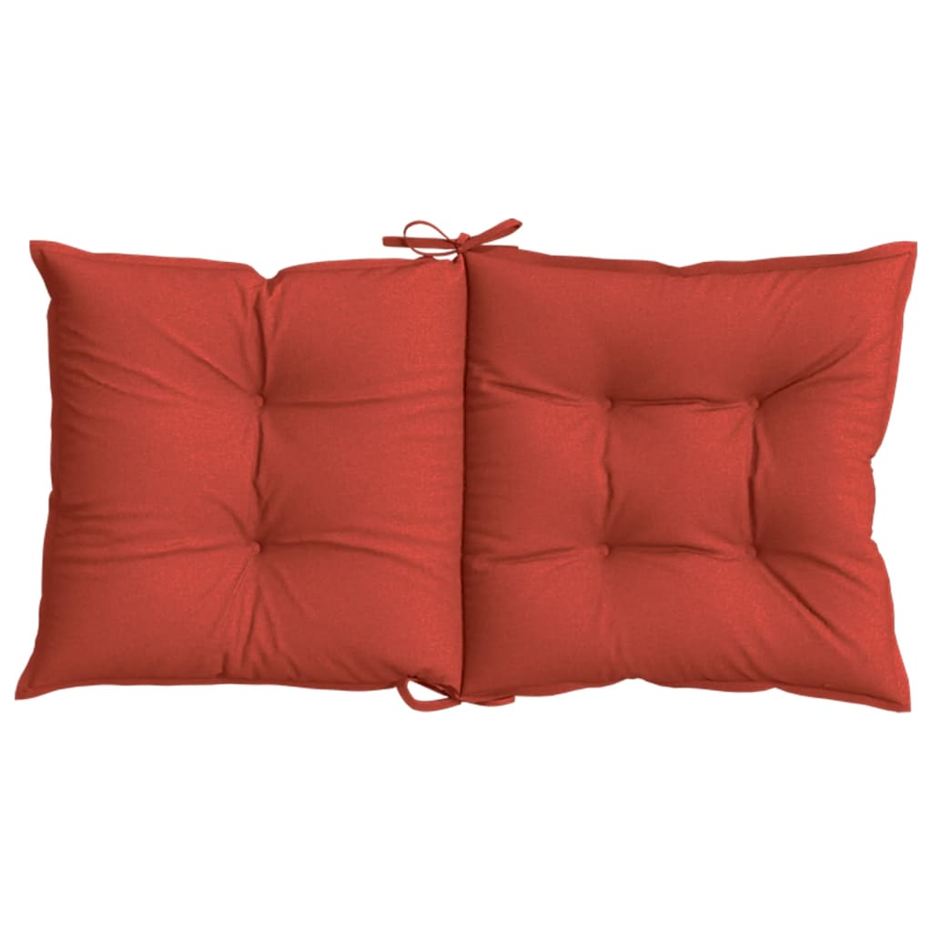 Lowback Chair Cushions 2 pcs Melange Red 39.4"x19.7"x2.8" Fabric