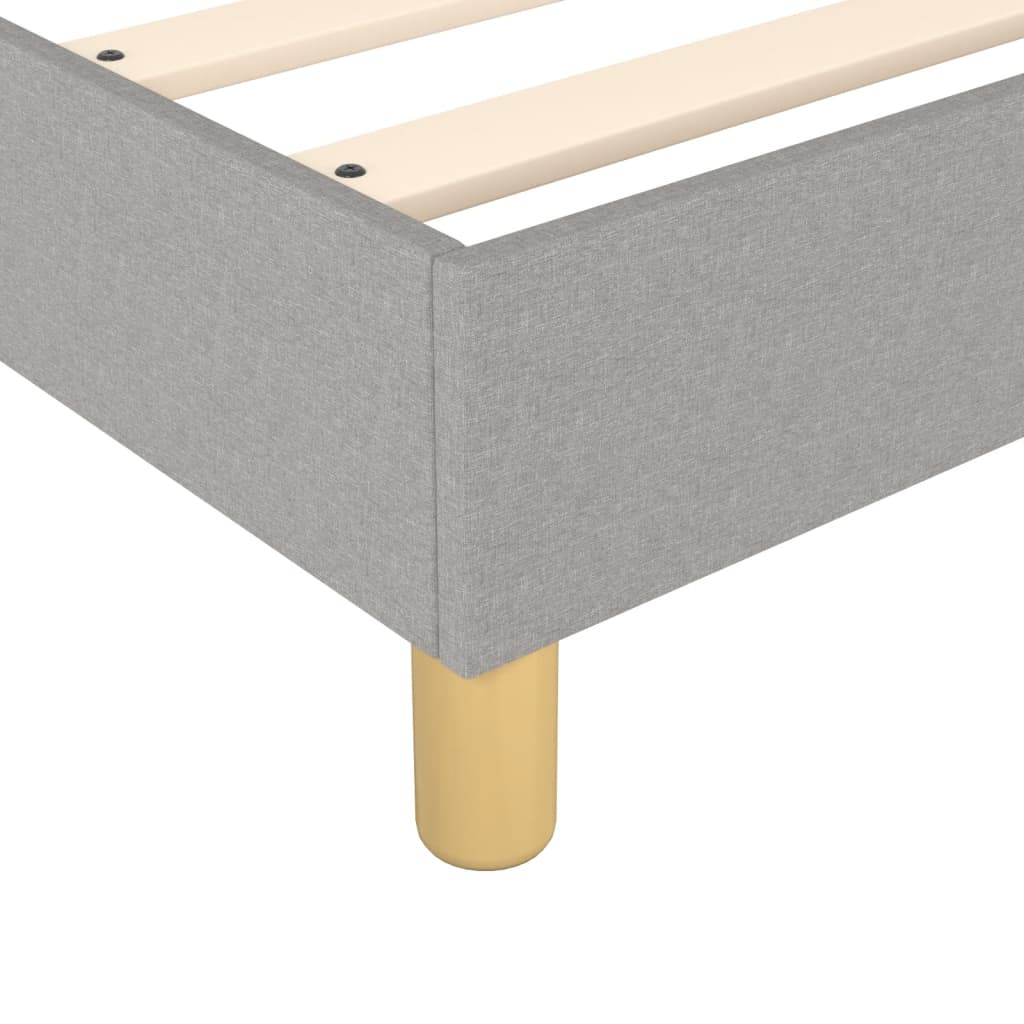 Bed Frame without Mattress Light Gray Full Fabric (US Only)