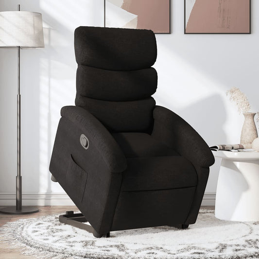 Stand up Recliner Chair Black Fabric