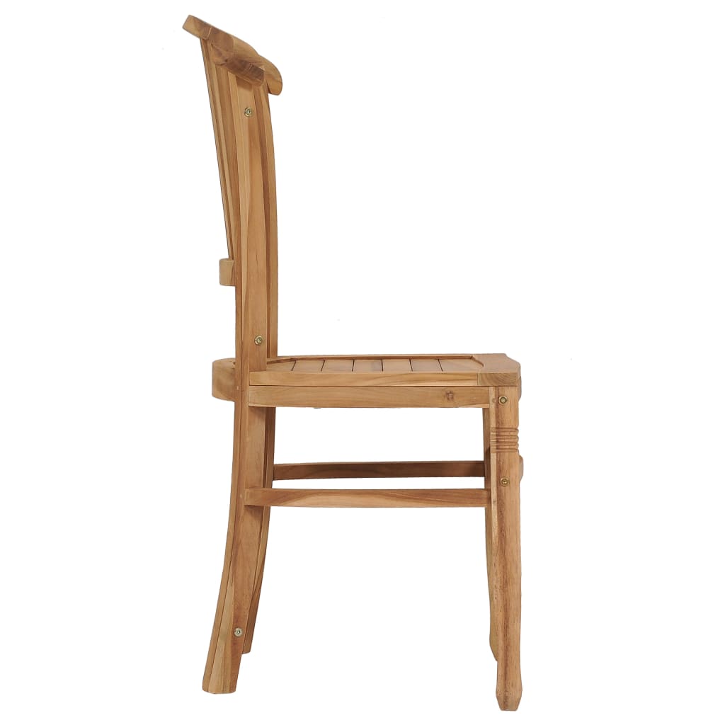 Patio Chairs 2 pcs Solid Teak Wood