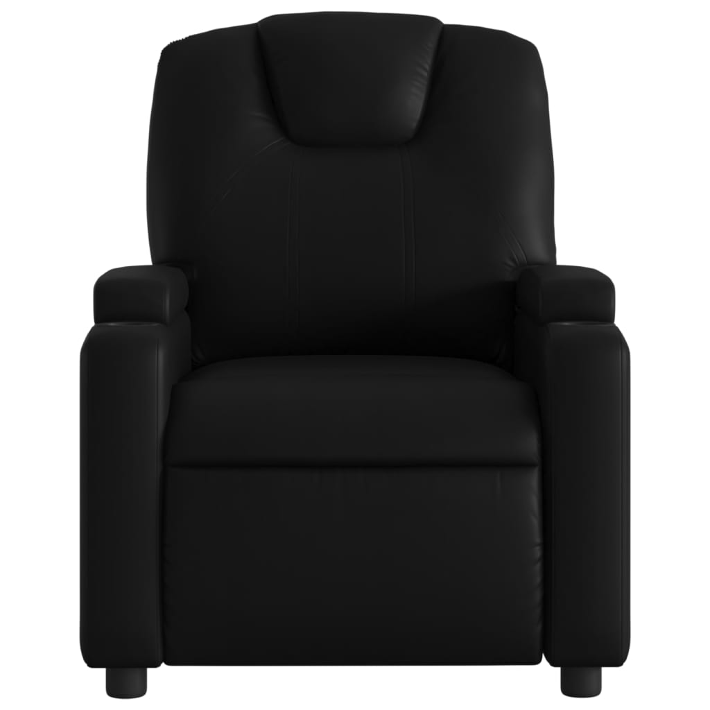 Electric Massage Recliner Chair Black Faux Leather