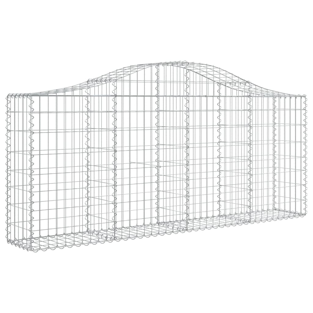 Arched Gabion Basket 78.7"x11.8"x31.5"/39.4" Galvanized Iron