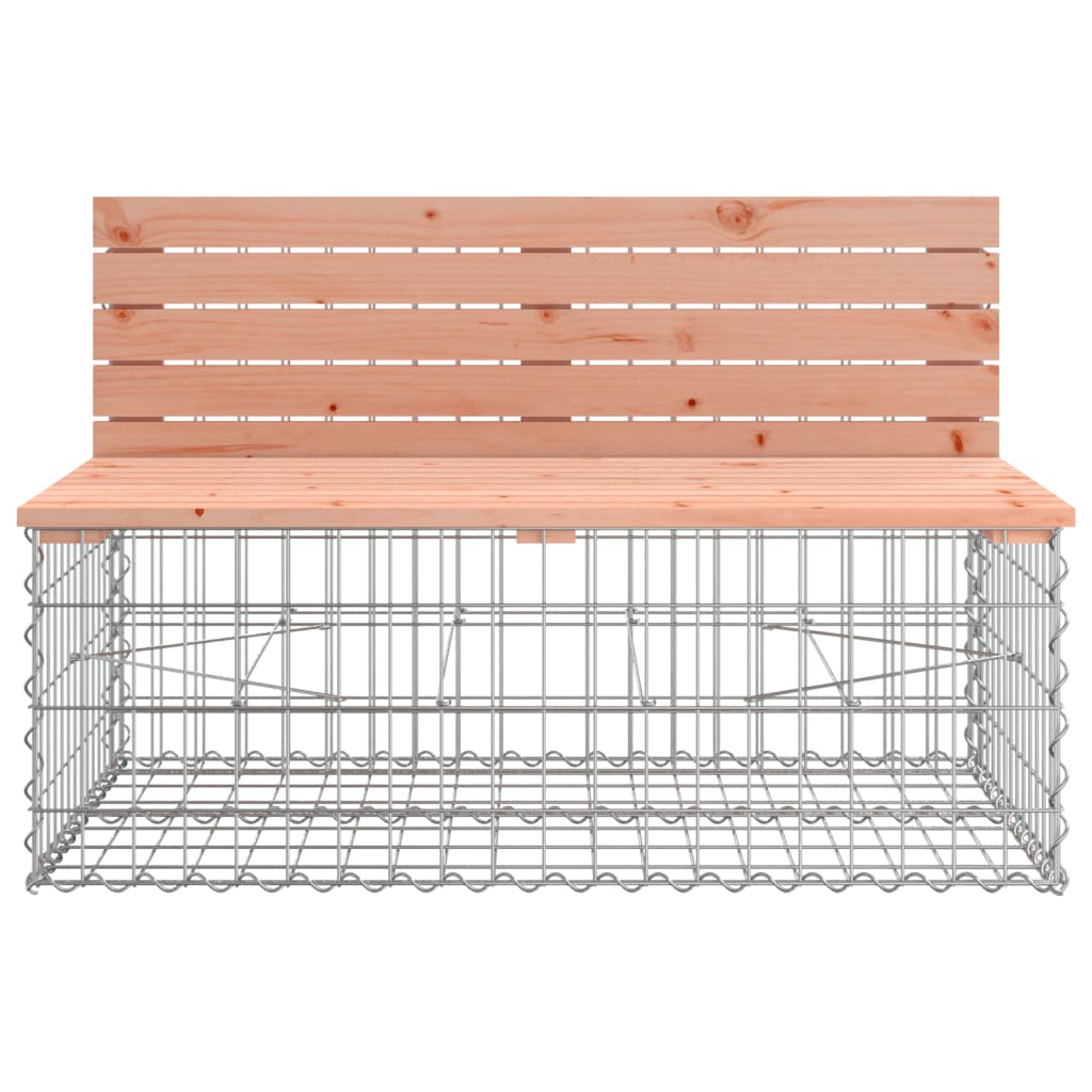 Patio Bench Gabion Design 136.6"x28"x25.8" Solid Wood Douglas