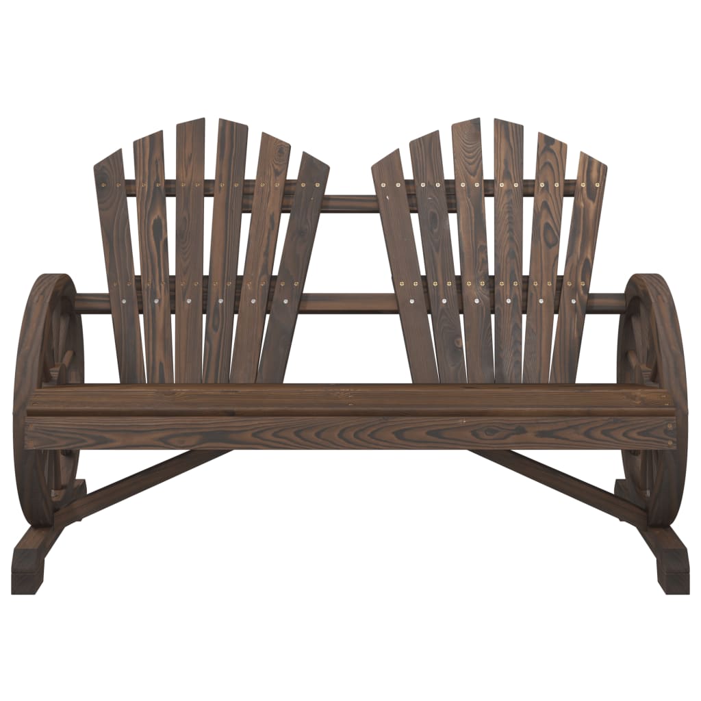 Patio Adirondack Chair 2-Seater Solid Wood Fir