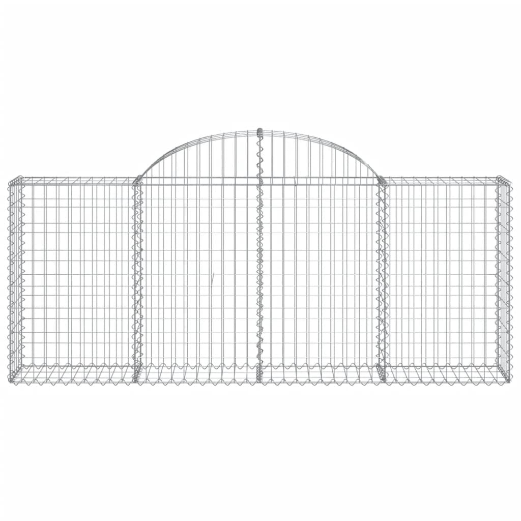 Arched Gabion Baskets 20 pcs 78.7"x11.8"x31.5"/39.4" Galvanized Iron