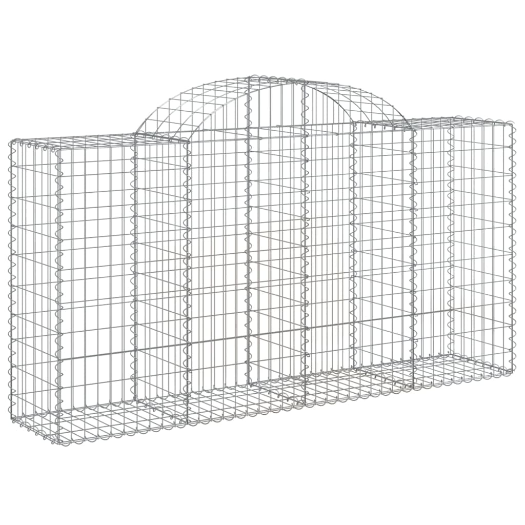 Arched Gabion Baskets 40 pcs 78.7"x19.7"x39.4"/47.2" Galvanized Iron